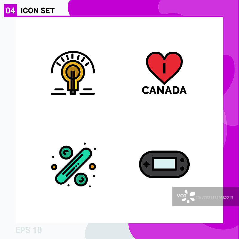 4 .填充线平面颜色的网站概念图片素材