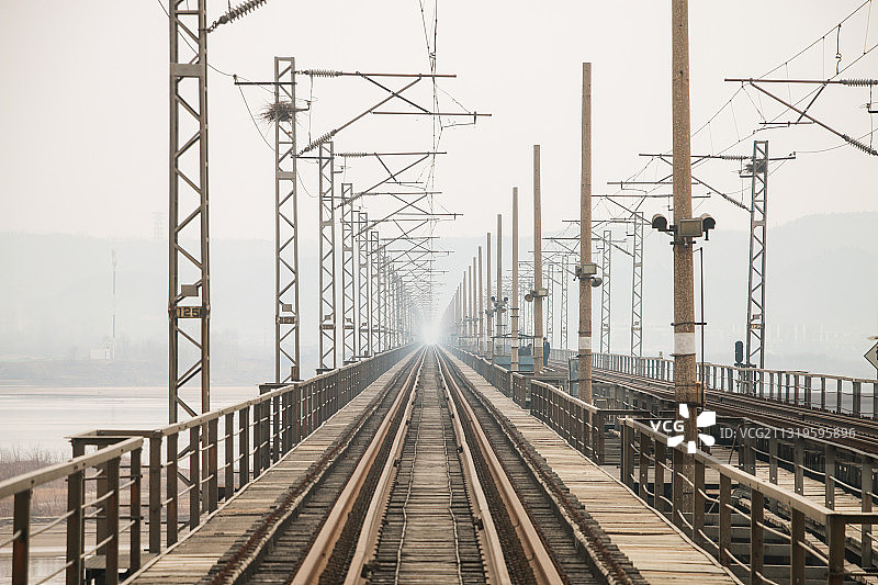 河南郑州京广铁路黄河桥图片素材
