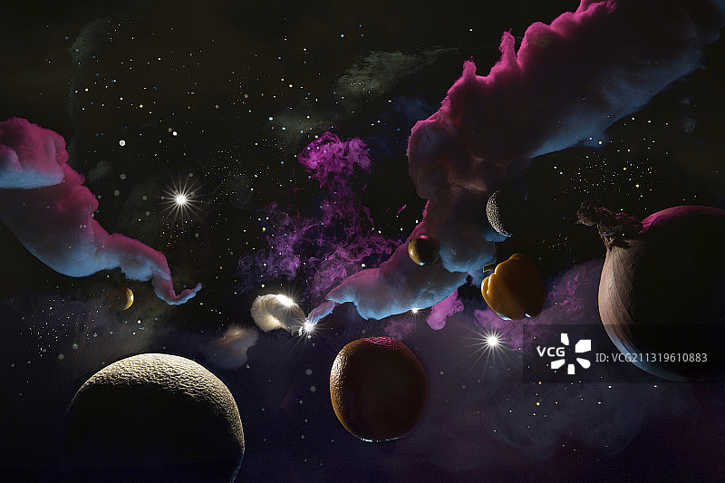 色彩缤纷星球宇宙图片素材