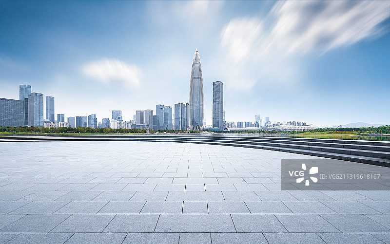 深圳湾公园现代建筑广场路面图片素材