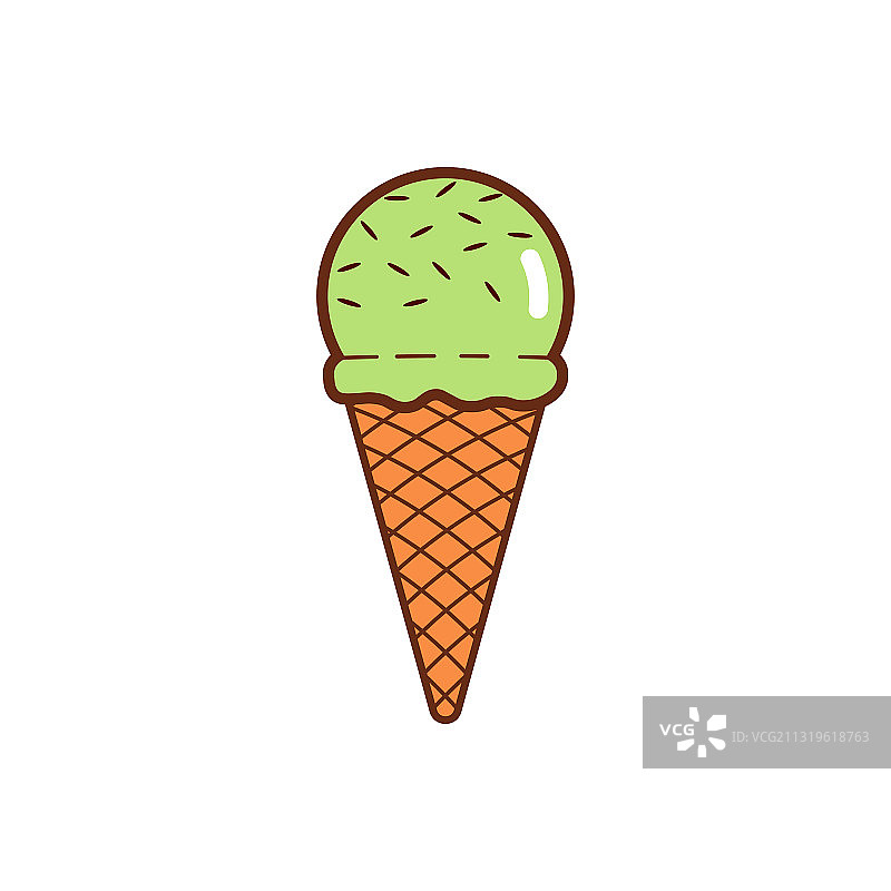 薄荷圆筒冰淇淋图片素材