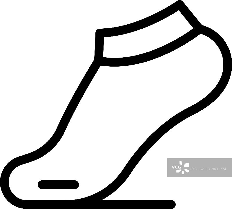 足球袜图标轮廓样式图片素材
