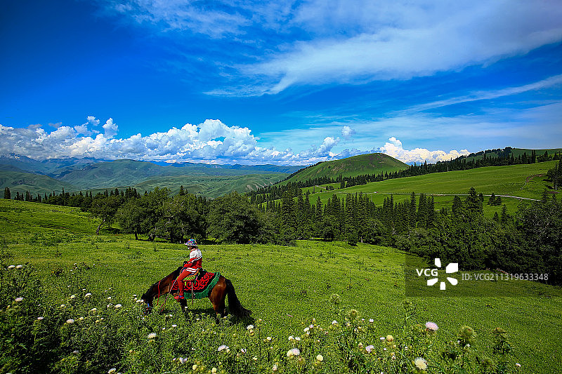 新疆那拉提草原美景图片素材