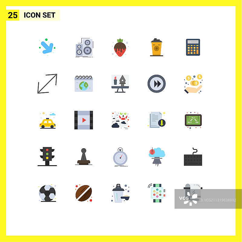 设置25个商业平面颜色包图片素材