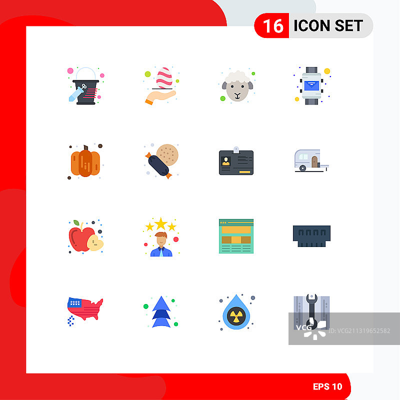 16平色概念为网站移动和图片素材