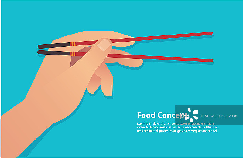 手持筷子图片素材