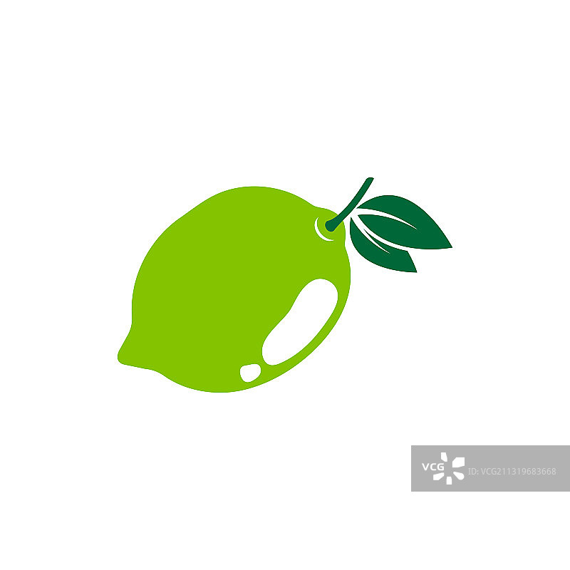 新鲜柠檬青柠标志模板图片素材