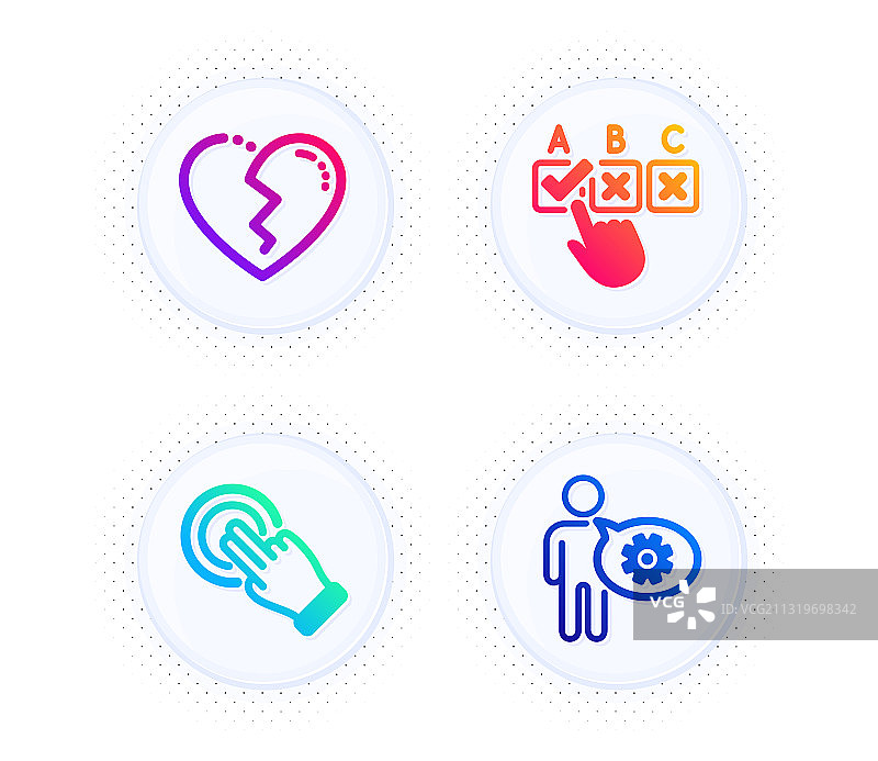 触屏手势选中复选框和损坏图片素材