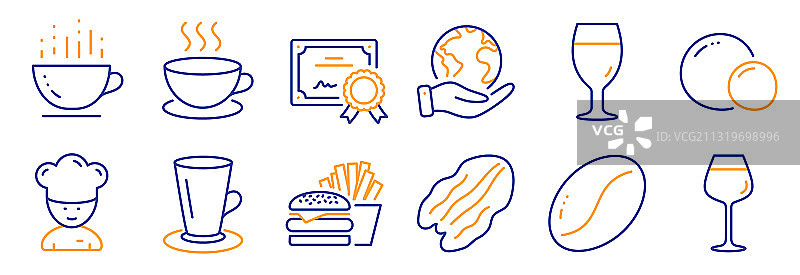 食物和饮料图标，如啤酒杯图片素材