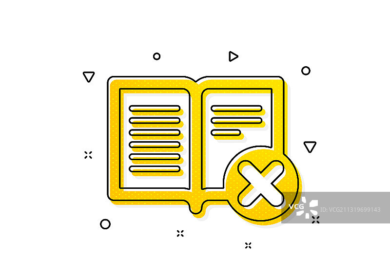 拒绝书籍图标，拒绝阅读标志图片素材