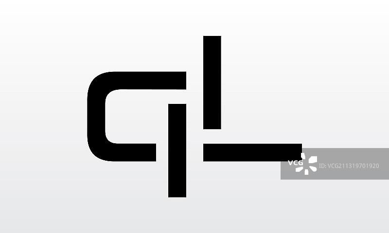 具有现代感的首字母QL Logo设计图片素材