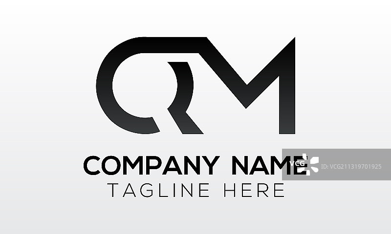 具有现代感的字母QM标志设计图片素材