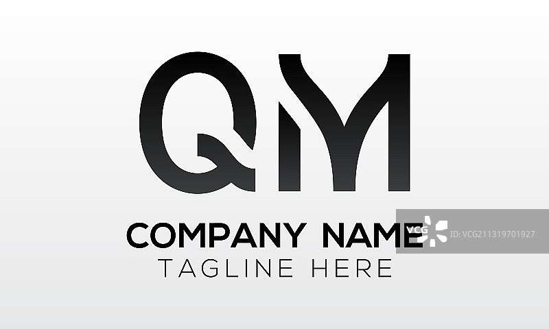 具有现代感的字母QM标志设计图片素材