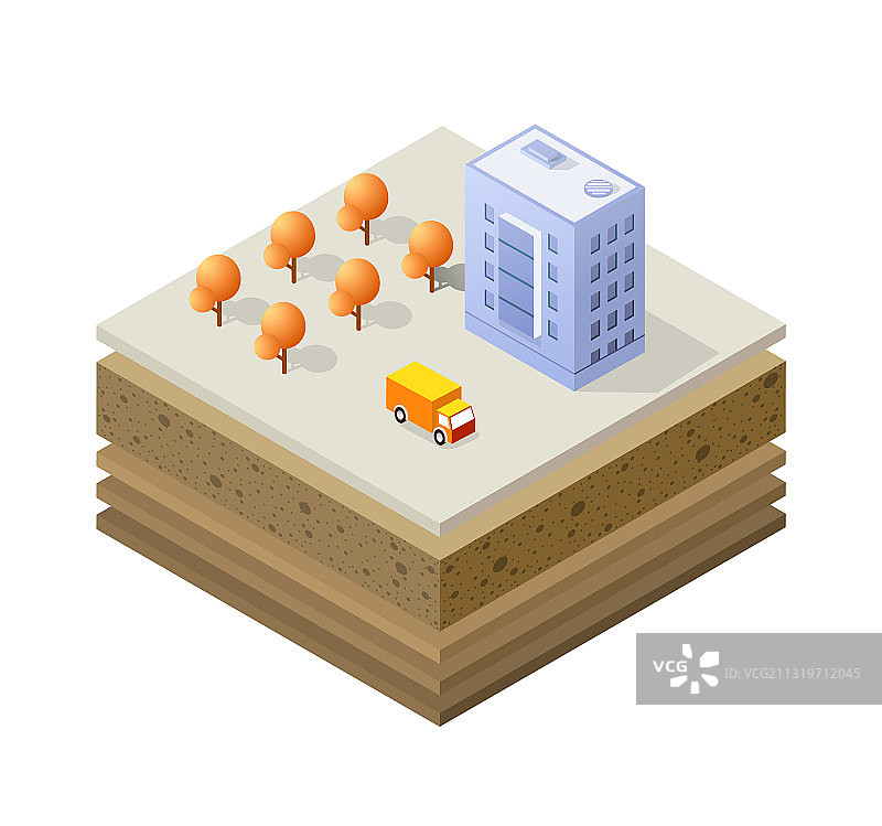 土壤分层剖面地质图图片素材