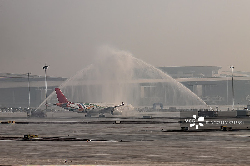 天府国际机场试飞图片素材
