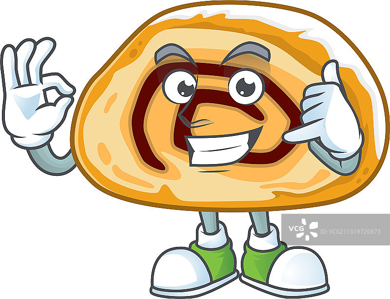 有趣的瑞士卷卡通形象图片素材