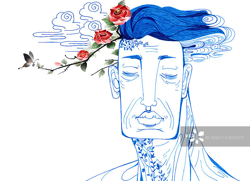 黑白插画图片素材