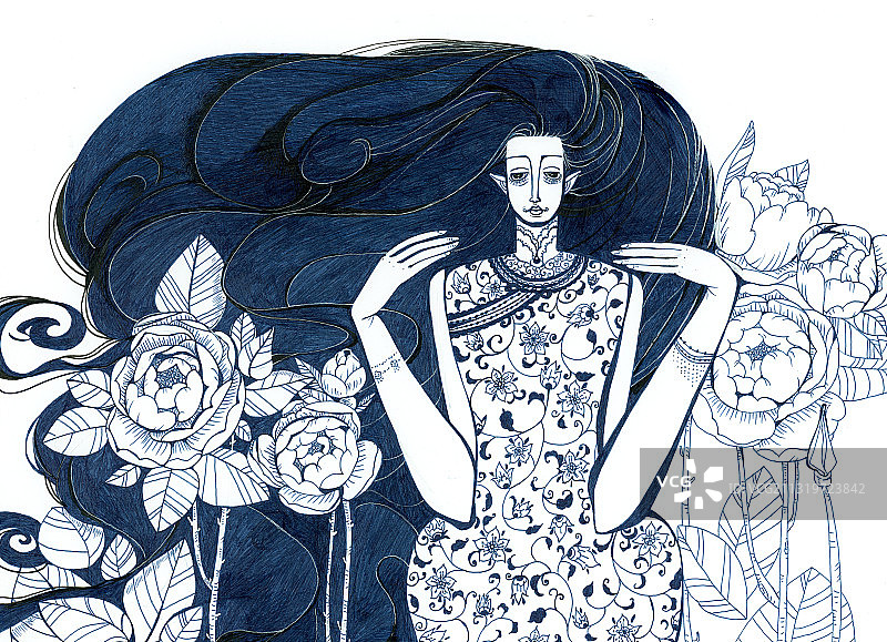 黑白插画图片素材