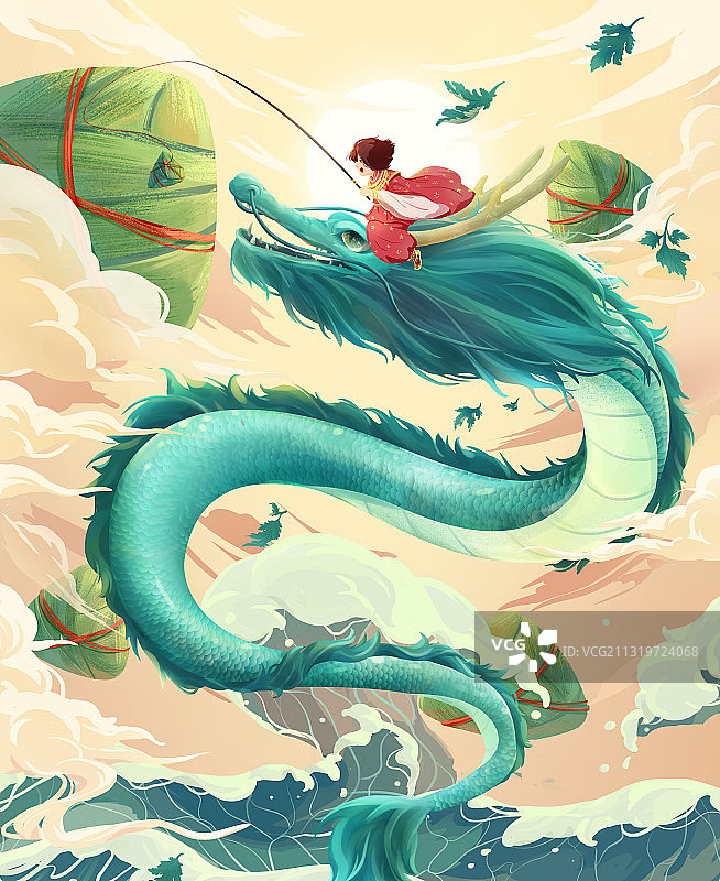 中国风端午节创意插画图片素材
