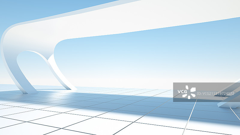 3D抽象现代科技空间背景图片素材