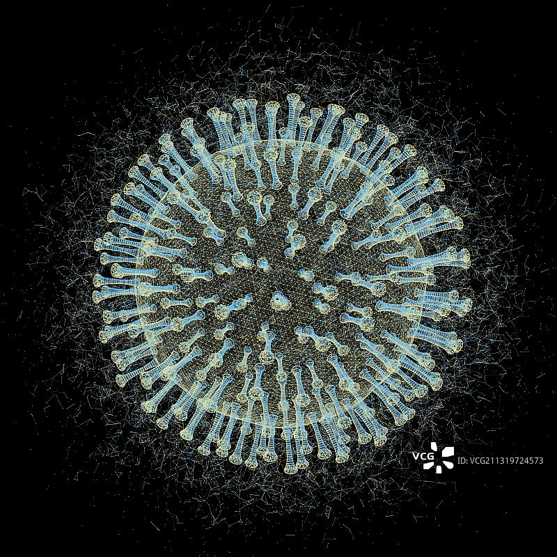 冠状病毒颗粒，图示图片素材