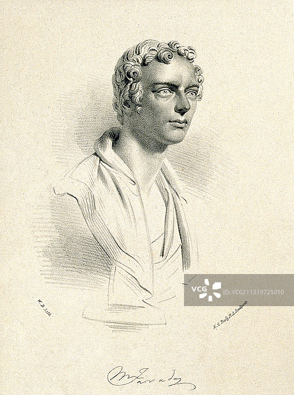 英国物理学家迈克尔·法拉第图片素材