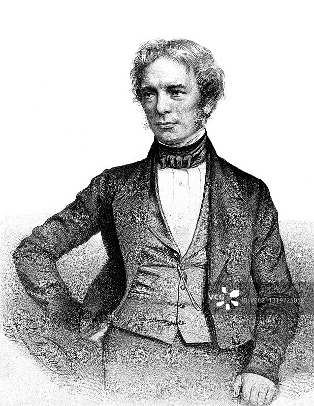 英国物理学家迈克尔·法拉第图片素材