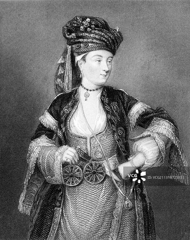 玛丽·沃特利·蒙塔古：英国作家和诗人图片素材