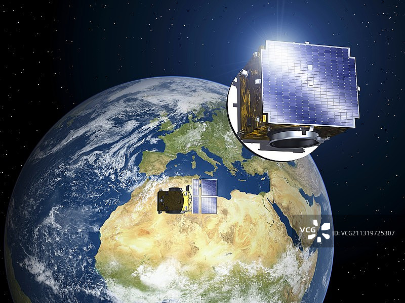 PROBA-3卫星轨道艺术图图片素材