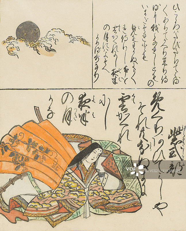 紫式部：日本小说家和诗人图片素材