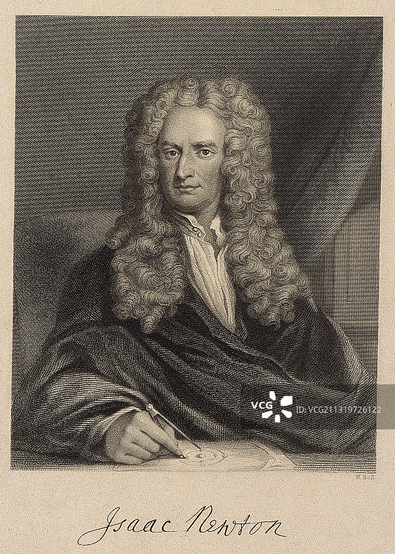 艾萨克·牛顿，英国物理学家图片素材