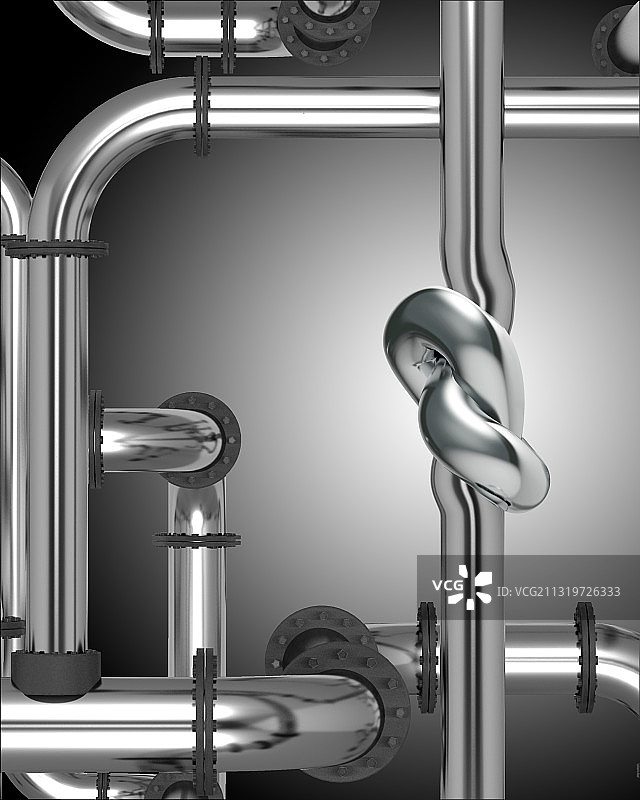 带结的管道图片素材