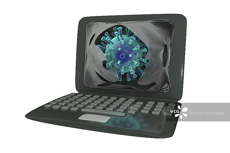 电脑病毒插画图片素材
