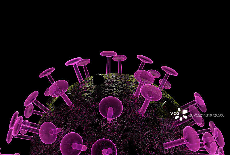 SARS-CoV-2 蛋白刺突图片素材