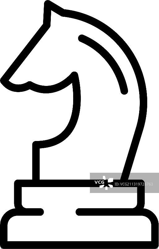 国际象棋线条图标图片素材