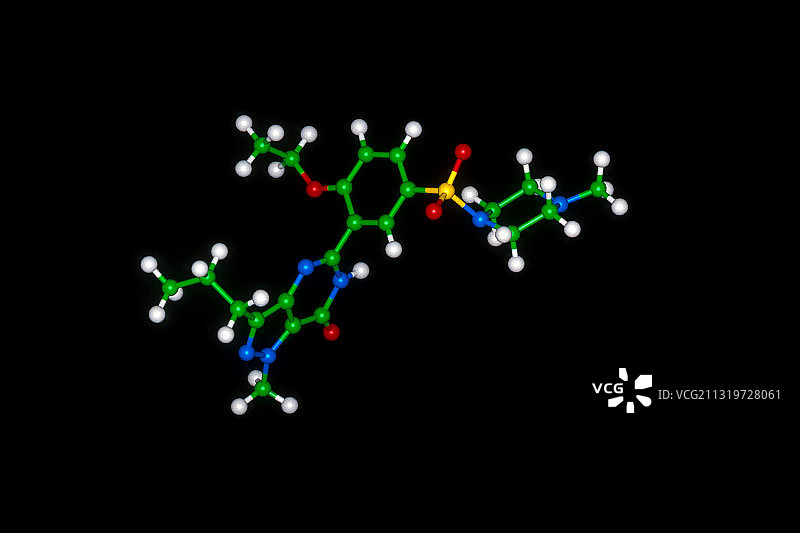 伟哥分子模型图片素材