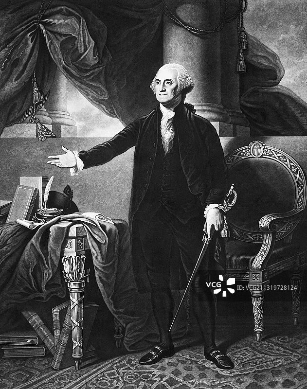 美国首任总统乔治·华盛顿图片素材