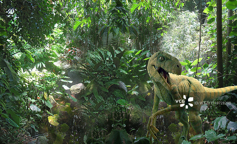 丛林中的恐龙图片素材