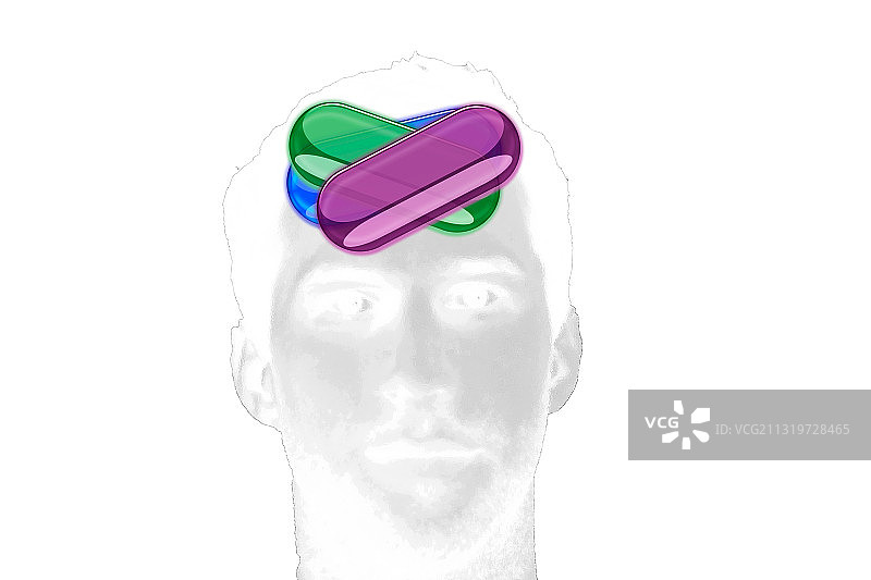 头痛和胶囊图片素材