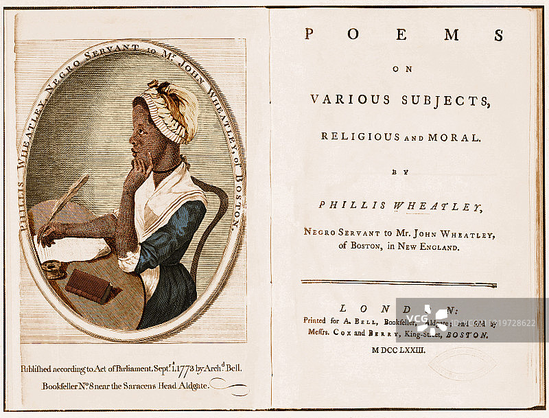 菲利斯·惠特利，美国诗人图片素材