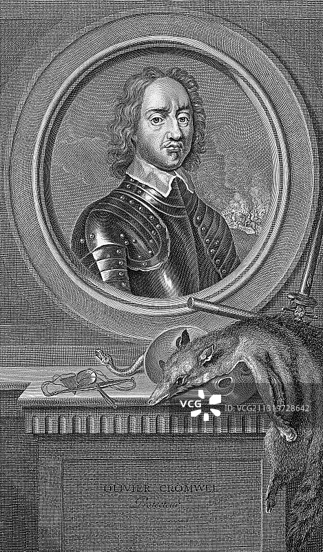 英国政治领袖奥利弗·克伦威尔图片素材