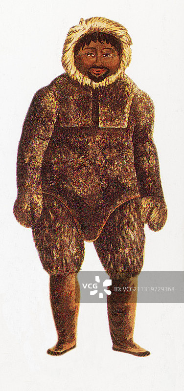 约翰·罗斯笔下的爱斯基摩人插画图片素材