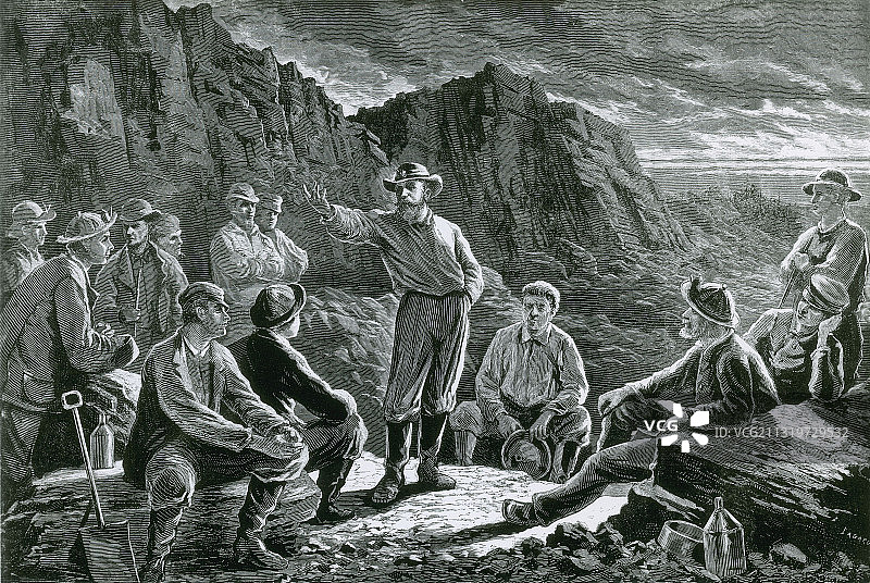 莫莉·马奎尔斯团体会面，1874年图片素材