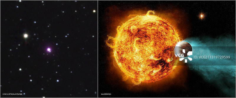 CoRoT-2a恒星用X射线轰击行星图片素材