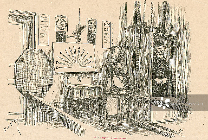 1892年的光学测试室图片素材