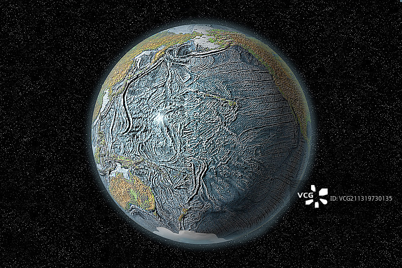 地球的浮雕地图图片素材