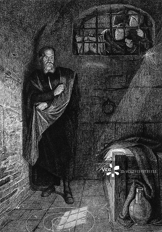 宗教裁判所，伽利略受审，1633年图片素材
