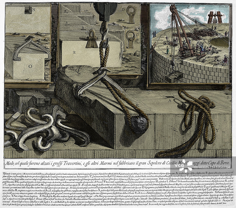 罗马建筑技术，皮拉内西，1756年图片素材