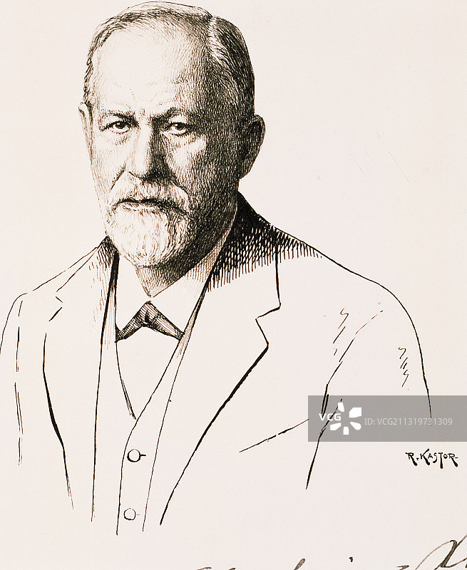 西格蒙德·弗洛伊德，精神分析学之父图片素材