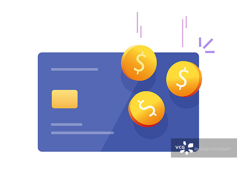 信用卡返现奖励收入图标图片素材
